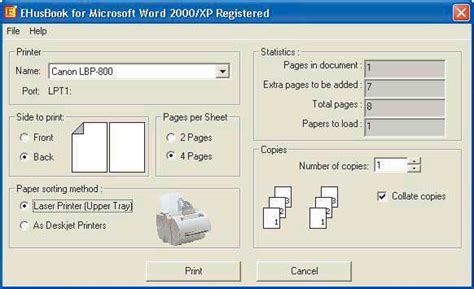 Использование печати в Microsoft Word 2010