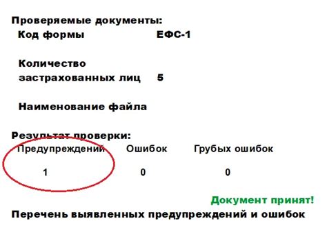 Определение ошибки "ЕФС 1 пишет об ошибке"