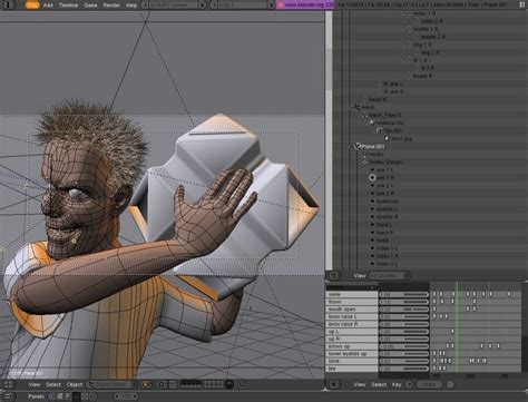 Откройте модель в программе Blender