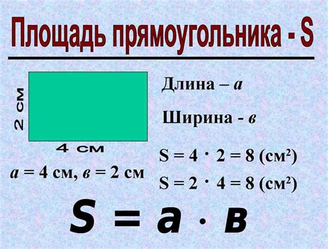 Примеры решения задач на нахождение площади прямоугольника