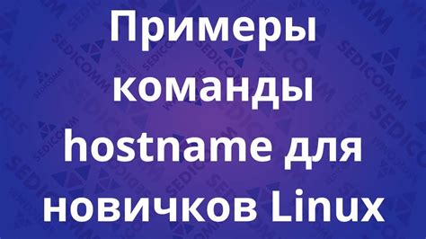 Шаги для изменения hostname в Linux